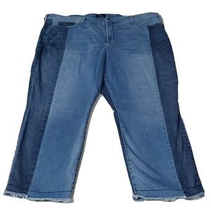 Womens NYDJ Jeans Plus Size 22‎ Blue Relaxed Straight, Cropped, Capri